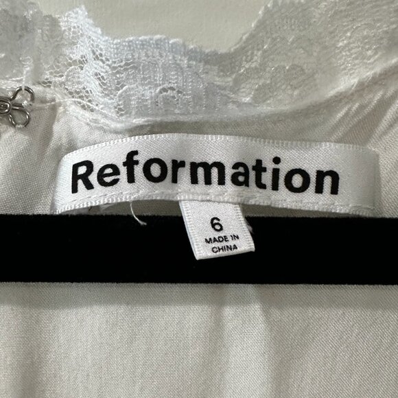 Reformation Reia White Linen Dress (Size 6) - Picture 3 of 3